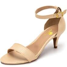 Women Heeled Sandals - Màu be - Xem 1