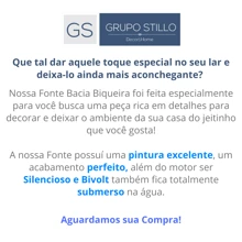 Fonte Água Decorativa Cascata Bacia Monge Bica Bambu Natural Som Relaxante com Bomba dágua bivolt - Preto - Visão 6
