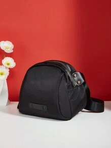 Minimalist Crossbody Bag Casual Black Small Crossbody Bag, All-Match Sports Outdoor Storage Nylon Fancy Pack - Black - View 6