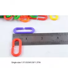 100 Pièces Chaîne En Plastique Pour Jouets D'oiseaux, Crochet De Chaîne Diy "c" De Couleur Arc-en-ciel Pour Jouets De Cage À Balançoire Et D'escalade Pour Sucrier, Souris, Perroquet Et Oiseau
