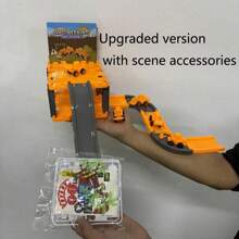 停車場玩具,附帶1套有5個滑動工程車的跑道,適合兒童日常玩樂的假裝遊戲玩具(某些配件顏色隨機) - 彩色 - 查看 7