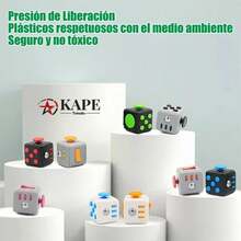 Fidget Cube - Juguete Anti Estrés,1 Pieza Juguete Antiestrés Magic Cube Para Resistir La Ansiedad Y La Irritabilidad, De Color Aleatorio,Cubo De Juguete Para Alivio Del Estrés, Juguete De Dedos Para Adultos Para Aliviar La Ansiedad Y El Estrés,1 Cubo De Juguete Fidget Dice Nuevo, Cubo Antiestrés De Juguete De Descompresión, Juguetes Para Aliviar La Ansiedad En La Punta De Los Dedos Para Niños Y Adultos - Gris - Ver 2