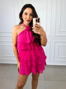 Women Jumpsuits - Màu Hồng Tươi - Xem 1