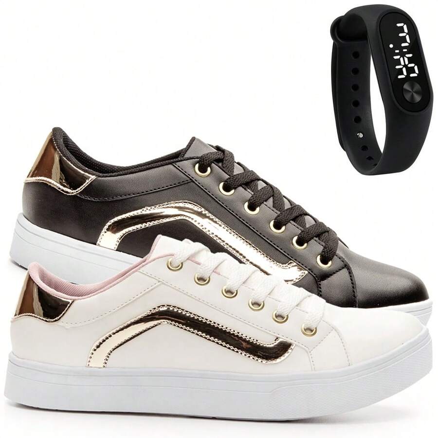 Women Wedge Sneakers - 白色 - 查看 1