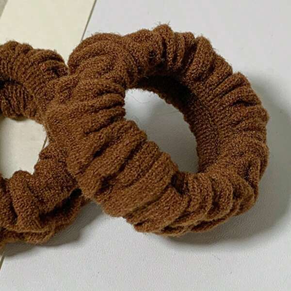 2pcs/pack Thick Hair Ties With Premium Feel, Nondamaging, High