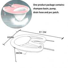 1 Pc Inflatable Raised Shampoo Basin, Portable Inflatable Shampoo Basin, The Elderly Pregnant Women Without Bending Over To Wash Their Hair, Collapsible Lie-Flat Type, Suitable For Home Use, Travelling To Bring - View 5