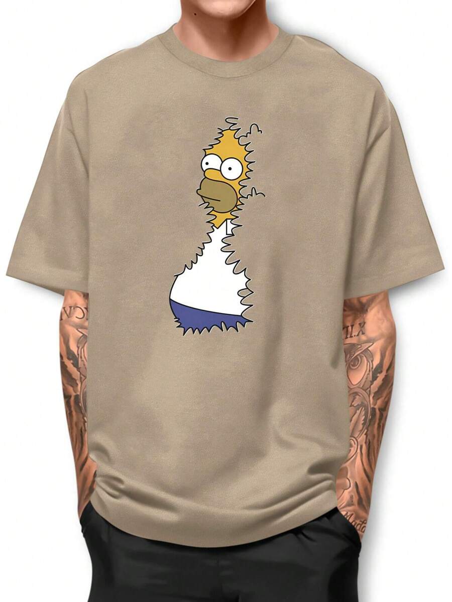 Men T-Shirts - Màu Khaki - Xem 1