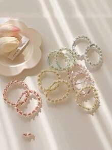 1條時尚網眼頭帶,具有高彈性和耐久性的蕾絲髮帶-藍色 - 藍色 - 查看 10