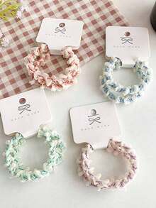 1條時尚網眼頭帶,具有高彈性和耐久性的蕾絲髮帶-藍色 - 藍色 - 查看 4