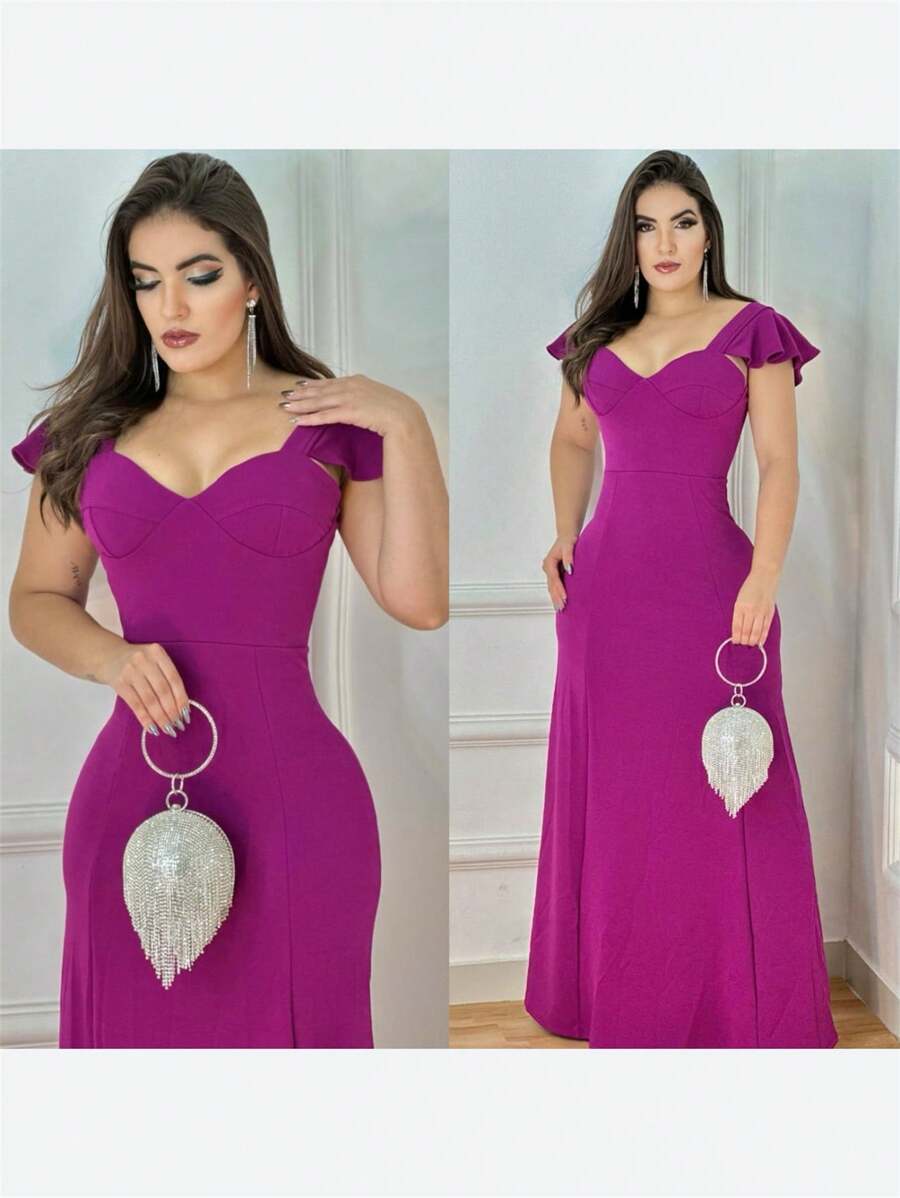 Women Dresses - 紫色 - 查看 1