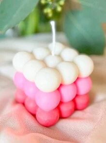Minimalist Style Aromatic Candle. Candle In The Shape Of Stackable Circles. Natural, Fresh And Soft Aroma. Dimensions 6x6x6cm Random Color Sent. - Multicolor - View 3