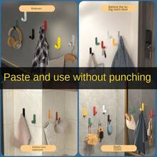 無痕掛勾,浴室門後牢固黏貼,承重衣架,牆壁黏貼掛勾,牆上衣帽收納 - 限時優惠:買1 Get 5免費送[共6件]只限當天 - 彩色 - 查看 7
