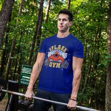 playera deportiva algodon entrenamiento gym gimnasio ms39 - Azul - Ver 1