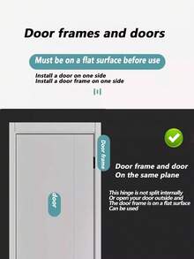 1pc Multi-Functional Door Closer Automatic Closing Hinge With 4-Inch Buffering Device, Spring And Concealed Hinge Design, 90-Degree Positioning - Silver - View 9