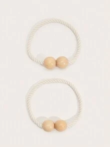 1 Piece Of Log Double Ball Rope Curtain Magnetic Buckle Strap, Suitable For Curtain Storage - Multicolor - View 3