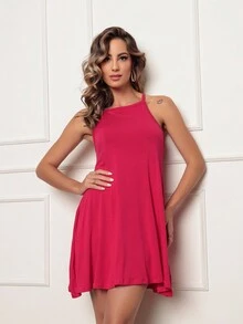 Women Dresses - 玫紅色 - 查看 4