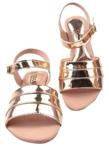 Women Heeled Sandals - Vàng - Xem 4