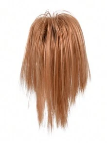 Claw Hair Chignon Hair Extensions Messy Straight Claw Hair Bun Synthetic Clip Hair Tail Scrunchie Updo Cover Hair Short Ponytail Hair Extensions High Temperature Fiber Piano Color For Women Christmas Black Blonde Gray - Mocha Brown - View 5