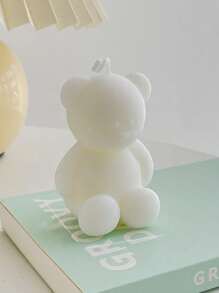 1 Pieza Vela De Fragancia De Cera De Soja Con Forma De Oso De Peluche, Regalo Creativo De Cumpleaños Para Hacer Uno Mismo, Decóración Del Hogar