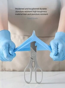 20入組橡膠家用手套,現代一次性家用醫療洗碗手套 - 藍色 - 查看 5