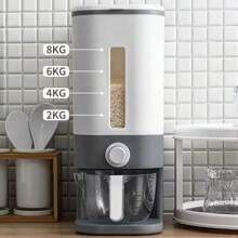 1 Set Rice Dispenser, 22-25 Lbs Rice Container With Measuring Cup, Upgraded Built-In Fresh Box, Cereal Dispenser Storage With Lids For Home Kitchen Pantry Rice Soybean Corn