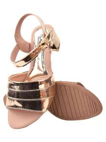 Women Heeled Sandals - Vàng - Xem 2