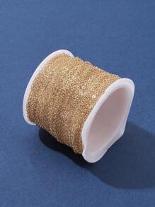 1Roll Brass Cable Chains, Soldered, With Spool, 2.2x1.9x0.3mm, Fit For 0.6x4mm Jump Rings, About 32.8 Feet(10m)/Roll - Cable Chains - View 13