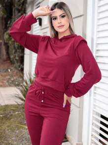 Women Two-piece Outfits - Màu Đỏ Sâu - Xem 3