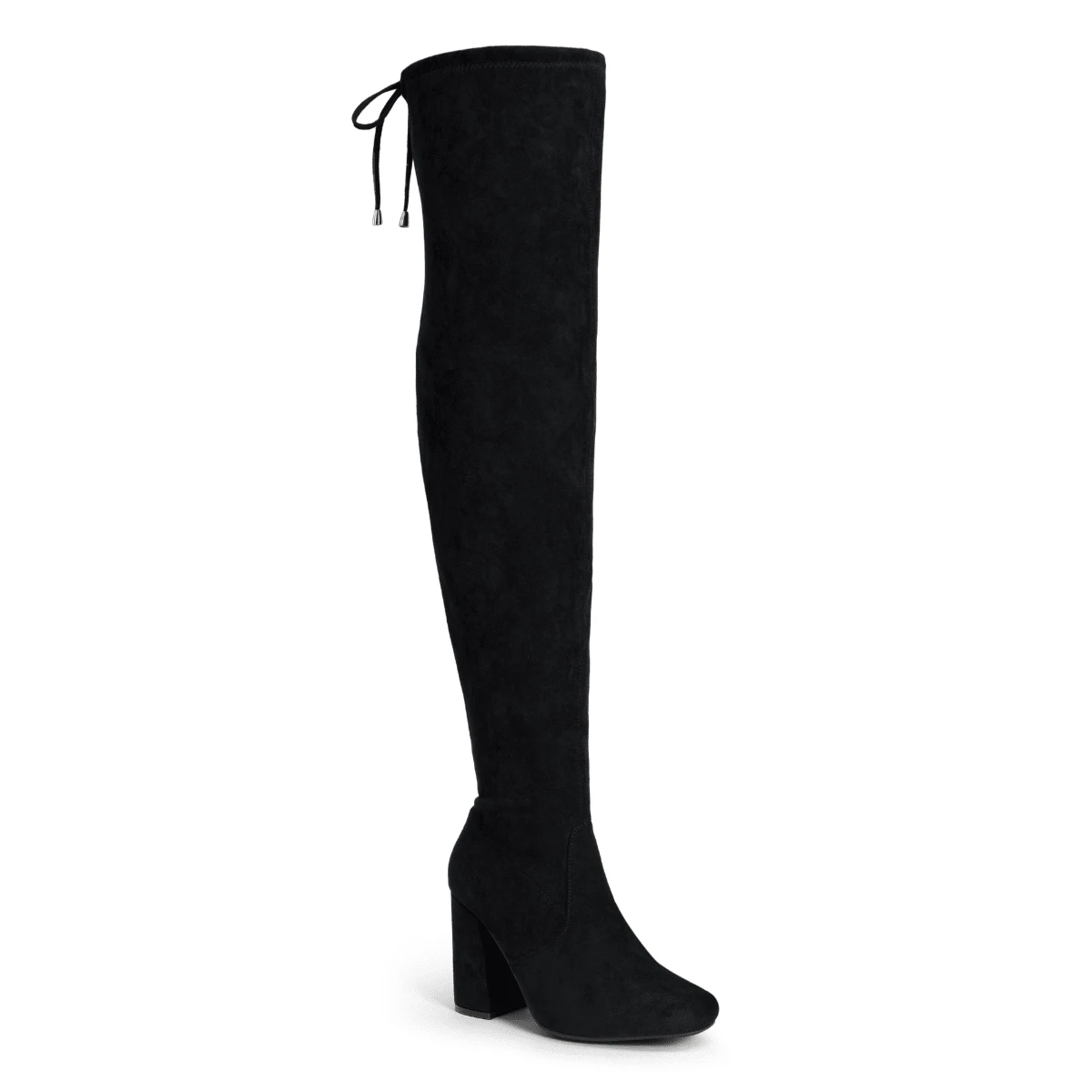 Women's 995 Over The Knee High Stylish Long 3.54Inch Square Toe Block Heel Boots - 黑色 - 查看 1