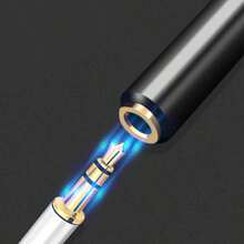 1入type-c轉lightning 3.5mm耳機插孔轉換器,帶線控音樂和通話功能 - 黑色 - 查看 5