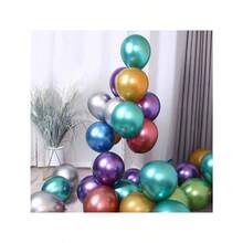 50 件金色金屬氣球適合生日、婚禮、週年紀念、慶典、新娘送禮會、拍照道具、派對裝飾 - 藍色 - 查看 5