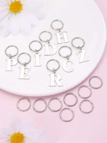 16pcs/pack Letter Hair Rings, Hair Accessories For Toddler Girls With Braids - Multicolor - View 3