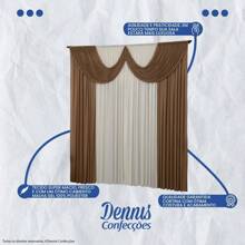 Dennis Confecções Curtains - Mustard and Straw - View 2
