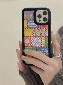 刺繡花卉矽膠手機殼相容於 Iphone13/14/12/11promax 蘋果 X/xs/xr 和 8p 相容 iPhone15/15Plus/15Pro/15Promax - 彩色 - 查看 4