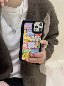 刺繡花卉矽膠手機殼相容於 Iphone13/14/12/11promax 蘋果 X/xs/xr 和 8p 相容 iPhone15/15Plus/15Pro/15Promax - 彩色 - 查看 5