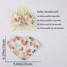 vuminbox Handmade Cactus Series Adorable Patterns Combination Newborn Baby Hat, For 0-36 Months Old Boys And Girls With Scarf - Cactus Series Hair Cap + Saliva Towel - View 5