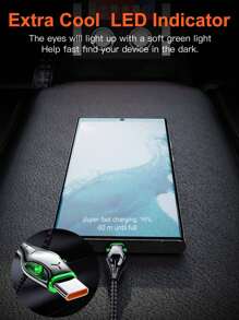 60w Type C 充電線,usb C To Usb C 3a快速充電編織充電線,適用於iphone 15/15 Pro/15 Plus/15 Pro Max,ipad Mini 6/ Pro 2021,三星galaxy S23/22,s10 S9 S8 Plus,note 9 8,a11 A20 A51,g6 G7 V30 V35,moto Z2 Z3 - 黑色 - 查看 8