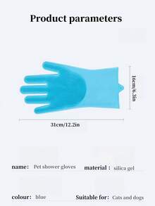 1個帶電鍍的寵物淋浴頭,淋浴刷和按摩工具,適合寵物洗澡時清潔使用 - 銀色 - 查看 11