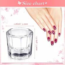Rs Nail Dappen碗水晶碗玻璃亞克力指甲液指甲藝術 - 無色 - 查看 8