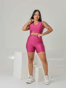SHOWOFF Women Sports Sets - Fuchsia Magenta - View 4
