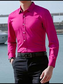 Men Shirts - Hot Pink - View 1