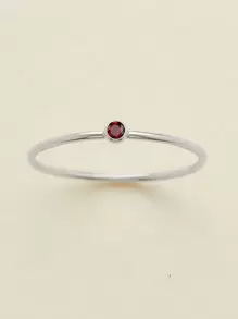 1 peça Anel de aço inoxidável e ouro 14k para mulheres, estilo minimalista e elegante, design de pedra de nascimento de dezembro
