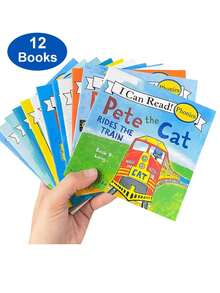 1 Set Of 12 Books + Pete The Cat + I Can Read First-Level English Picture Book Phonics Natural Phonics First English Picture Book 12 Volumes Of Children'S English Enlightenment Books For Children 12 Story Books + Indoor Reading - Pete the Cat - View 5