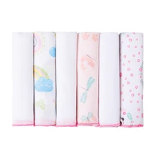 Kit 12 Paninho de Boca Bebê 100% Algodão Menina Tecido Fralda Babete Papi Enxoval Maternidade Recem Nascido RN