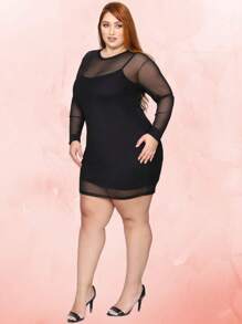 Plus Size Dresses - màu đen - Xem 3