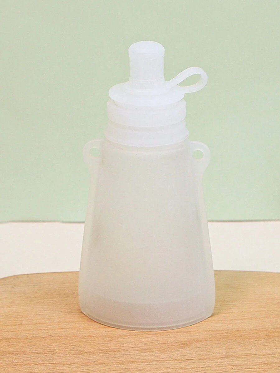 1pc Silicone Breast Milk Storage Bag, Fresh-keeping, Reusable And Freezable, Portable And Suitable For Storing Milk And Homemade Puree - White - View 1