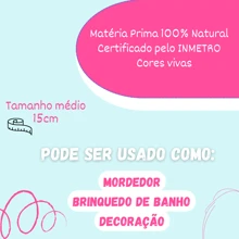 Boneco Mordedor Bebê Macio 100% Natural Brinquedo Banho Menino Menina