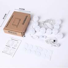 LED Makeup Mirror Light, 14 LED Bulb Mirror Lights, Hollywood Style LED Vanity Mirror Lights Kit For Bathroom Mirror Table Mirror Light, Mirror Not Included - 無色 - 查看 3