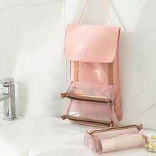 1pc Detachable 4-In-1 Cosmetic Organizer Bag, Multifunctional Portable Travel Toiletry Bag For Women - Black - View 3