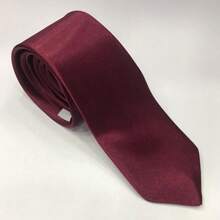 男士休閒領帶，適合日常使用，也是送給朋友的完美禮物 - 紫紅色 - 查看 1